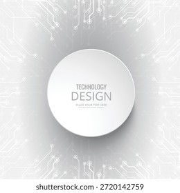 Fondo abstracto de la tecnología del chipset de la placa de circuito con los Elementos tecnológicos