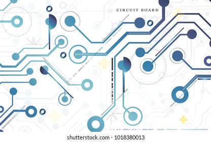 Circuit board, chipset technology background. Vector illustration. EPS 10.