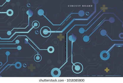 Circuit board, chipset technology background. Vector illustration. EPS 10.