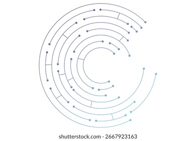 Circuit board circle line dots connection. Motherboard electronic technology data, electrical board, cpu. Programming science, computer system elements