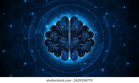 Circuit board of computer neural network or electronic artificial intelligence. Brain circuit technology. modern technology innovation concept background	