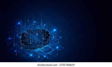 Circuit board of computer neural network or electronic artificial intelligence. Brain circuit technology. modern technology innovation concept background	