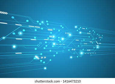 circuit board the concept of connection of the electronic used as a background vector.