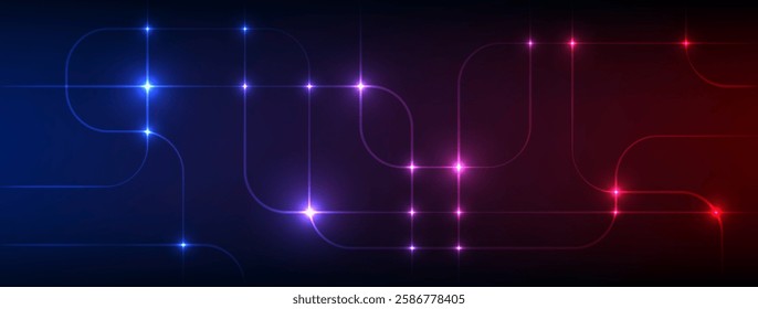 Circuit board connection system concept, Technology background. Vector Illustration
