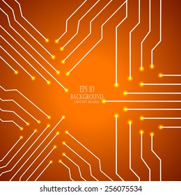 Circuit board cpu. Abstract background. Vector illustration