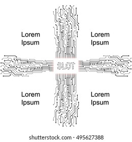 Circuit board cpu. Abstract technology circuit board background texture