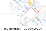 Circuit board cpu chip computer motherboard digital elements