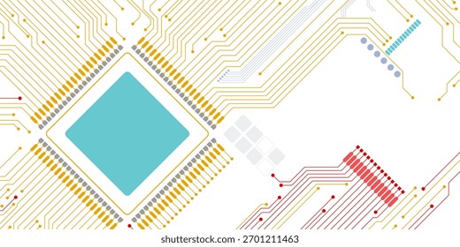 Placa de circuito chip cpu computador motherboard elementos digitais