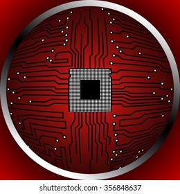 Circuit board cpu in circumference
