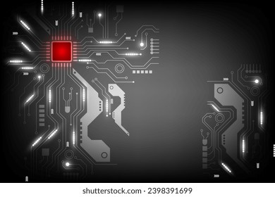 Circuit board. CPU technology. blue abstract Motherboard vector illustration