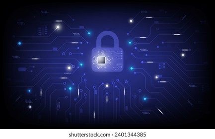 Circuit board. CPU technology. blue abstract Motherboard vector illustration