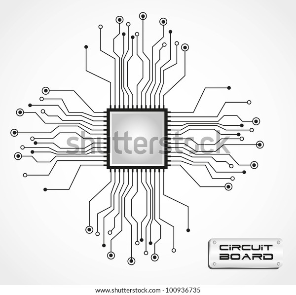 回路基板cpu ベクターイラスト のベクター画像素材 ロイヤリティフリー