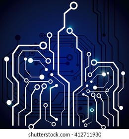 Circuit board design. technology and electronic concept