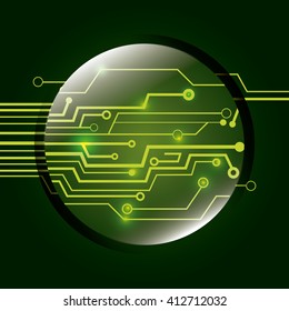 Circuit board design. technology and electronic concept