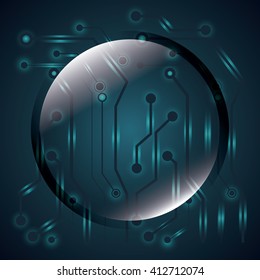Circuit board design. technology and electronic concept