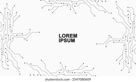 Plano de fundo abstrato digital da placa de circuito. Design de textura da tecnologia da motherboard. AI semicondutor e processador de computador em tecnologia bg. Ilustração vetorial