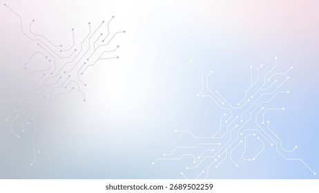 Circuit board digital abstract background. Motherboard technology texture design. AI semiconductor and computer processor on tech bg. Vector illustration