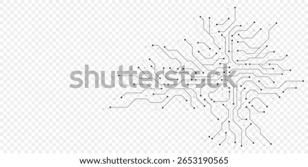 Circuit board digital abstract background. Motherboard technology texture design. AI semiconductor and computer processor on tech bg. Vector illustration