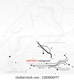 circuit board digital chipset electronic technology computer lines engineering processor flat copy space vector illustration