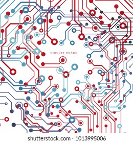 Circuit board, digital technology background. Vector illustration. EPS 10.