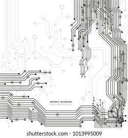 Circuit board, digital technology background. Vector illustration. EPS 10.