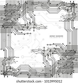 Circuit board, digital technology background. Vector illustration. EPS 10.