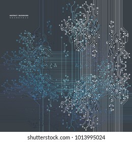 Circuit board, digital technology background. Vector illustration. EPS 10.