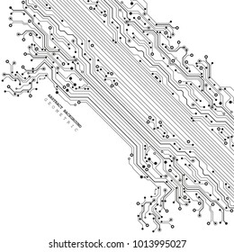 Circuit board, digital technology background. Vector illustration. EPS 10.