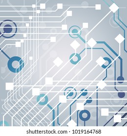 Circuit board, digital technology background. Vector illustration. EPS 10.
