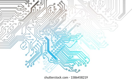 Circuit board. Digital technology. Vector background.