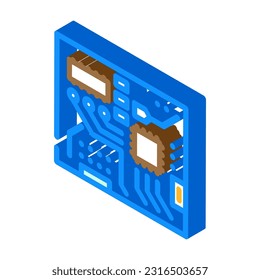 circuit board electrical engineer isometric icon vector. circuit board electrical engineer sign. isolated symbol illustration