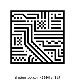 circuit board electrical engineer line icon vector. circuit board electrical engineer sign. isolated contour symbol black illustration