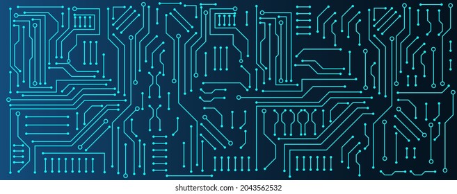 Schalttafel, elektronisch oder elektrisch, nach dem Konzept der blauen Technik, Vektorhintergrund
