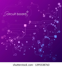 circuit board  electronic hardware future technological concept  hi-tech computer digital technology background copy space  vector illustration 