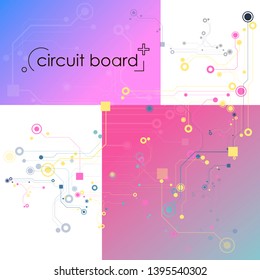 circuit board  electronic hardware future technological concept  hi-tech computer digital technology background copy space  vector illustration 