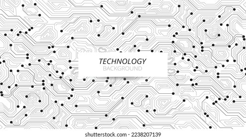 Patrón electrónico de alta tecnología de la tarjeta de circuitos.Concepto de diagrama de circuitos negros de tecnología. Sistema de conexión de placa de circuito de alta tecnología.Tecnología abstracta vectora en fondo blanco.