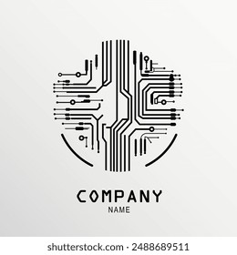 circuit board electronic logo design