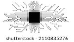 Circuit board or electronic motherboard. lines and dots connect. Vector high-tech technology data. Electrical board. digital tech. cpu, pcb printed circuit. For chip and process.   Input or output.