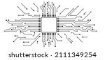 Circuit board or electronic motherboard. lines and dots connect. Vector high-tech technology data. Electrical board. digital tech. cpu, pcb printed . For chip, process input or output. Cyber crime.