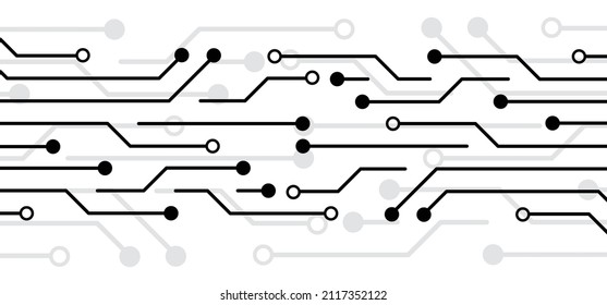 Circuit board or electronic motherboard. lines and dots connect. Vector technology data. Communication and engineering concept. digital tech background. . Cyber crime. You have been hacked.
