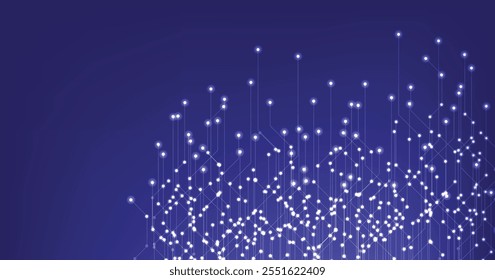 Circuit board electronics digital technology glow on a dark blue background.Futuristic connection technology.