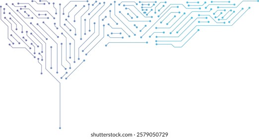 Circuit Board Electronics Digital Technology Isolated on Transparent Background. Motherboard, CPU, Processor and Artificial Intelligence Concept. Digital Microchip Semiconductor