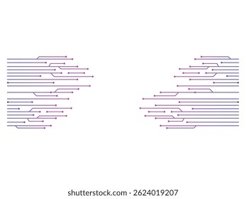 Circuit board electronics digital technology banner symbol icon design vector isolated transparent background
