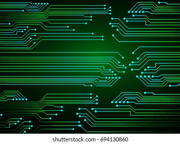 circuit board future technology, green cyber security concept background, abstract hi speed digital internet.motion move blur. pixel.