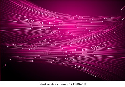 Circuit Board. future technology, pink cyber security concept background, abstract hi speed digital internet. vector