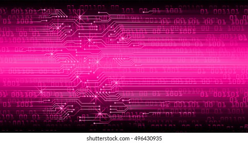 Circuit Board. future technology, pink cyber security concept background, abstract hi speed digital internet. vector