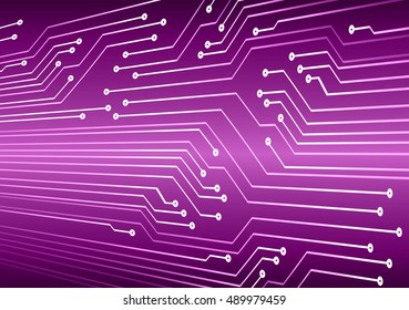 Circuit Board. future technology, purple cyber security concept background, abstract hi speed digital internet. vector