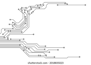 Circuit Board Futuristic Modern Pattern Grayscale Copy Space Infographic Vector Background