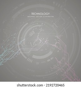 Schalttafel   futuristische technologische Prozesse, digitale Technologie, Hintergrund, Vektorgrafik  