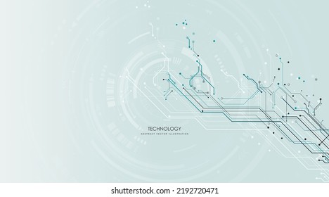 Tarjeta de circuitos   Futuristas procesos tecnológicos tecnología digital de fondo ilustración vectorial  